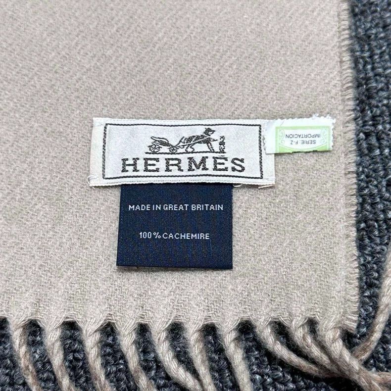 Hermes Embroidered Logo Cashmere Scarf by HERMES-yf Size ONE SIZE - 5 Thumbnail