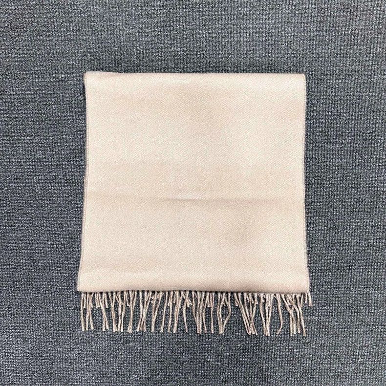 Hermes Embroidered Logo Cashmere Scarf by HERMES-yf Size ONE SIZE - 3 Thumbnail