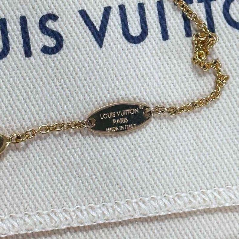 Louis Vuitton Gold Louis Vuitton Logo Necklace-yf Size ONE SIZE - 4 Thumbnail