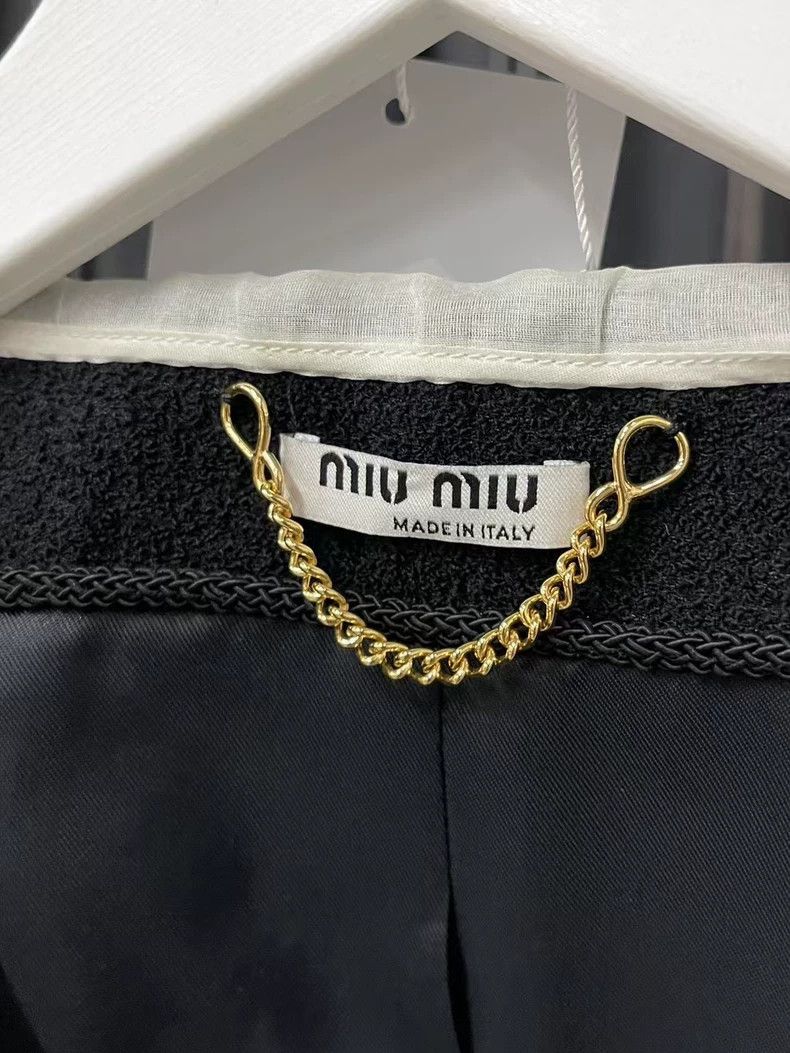 Miu Miu Miu Miu Black Lace Buttoned Shawl Jacket-yf Size US M / EU 48-50 / 2 - 5 Thumbnail