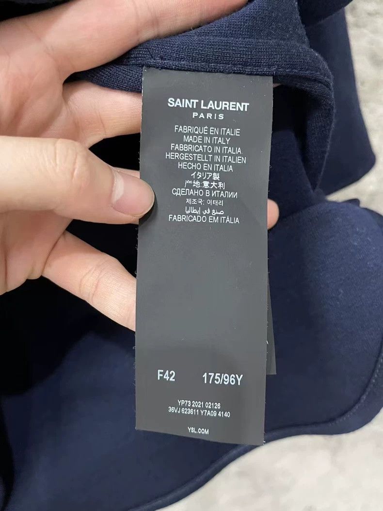 Saint Laurent Paris Saint Laurent Navy Blue Embroidered Jacket-yf Size US M / EU 48-50 / 2 - 6 Thumbnail