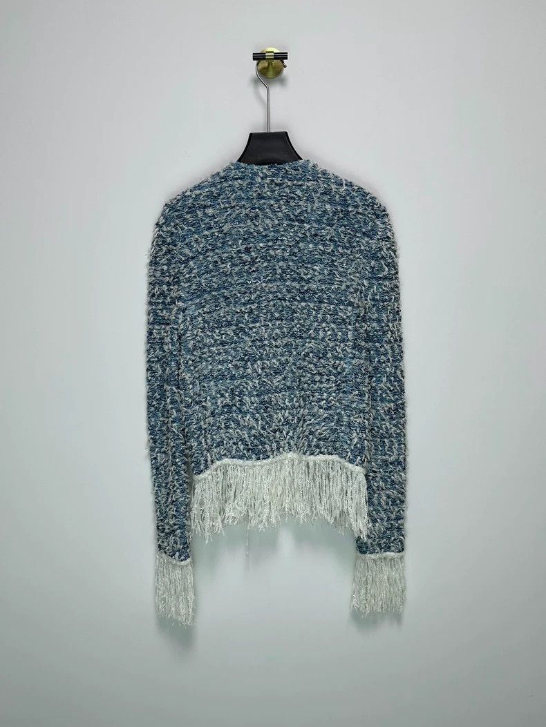 Balmain Balmain Blue and White Fringed Cardigan-yf Size US S / EU 44-46 / 1 - 2 Thumbnail