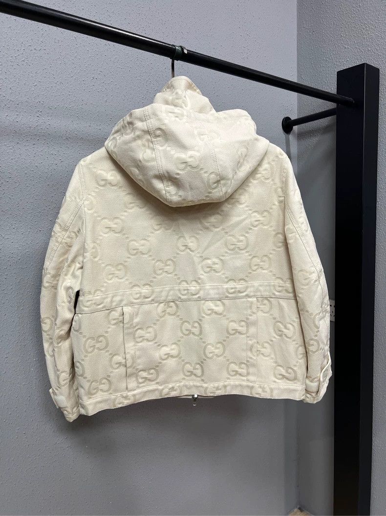 Gucci Gucci Beige Monogram Textured Jacket-yf Size US M / EU 48-50 / 2 - 2 Thumbnail