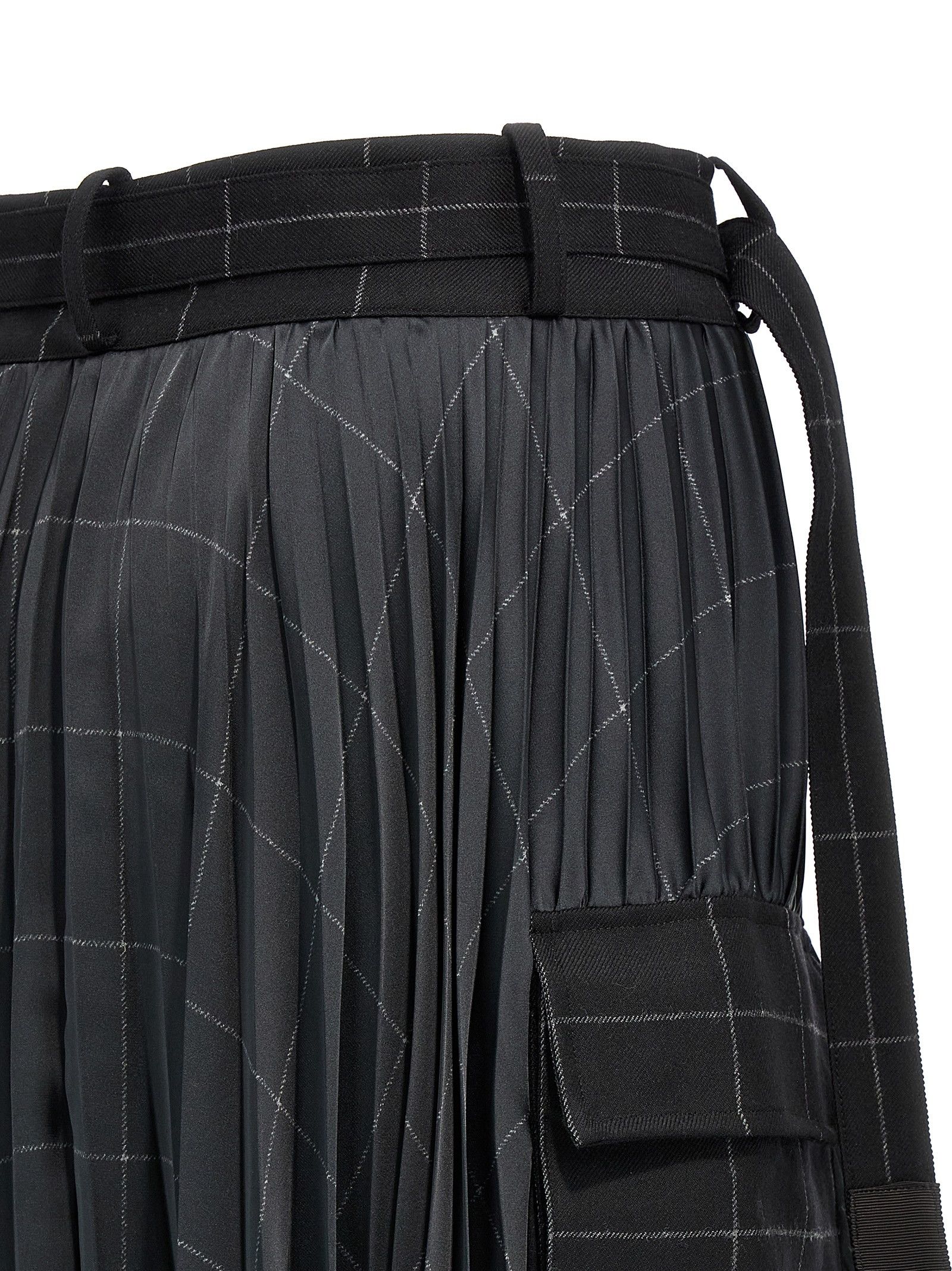 Sacai 'Windowpane' Skirt Size 33" - 4 Thumbnail