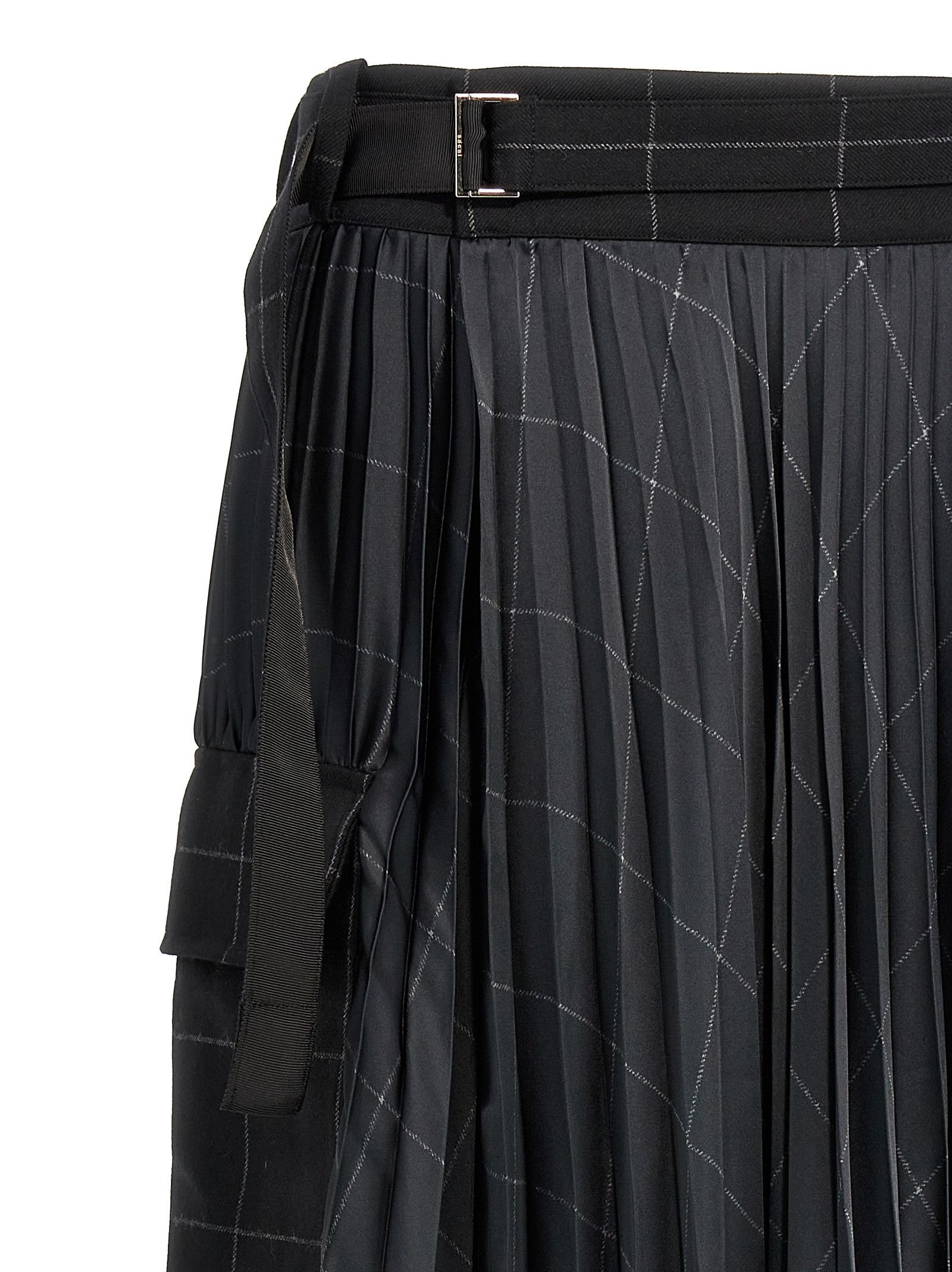 Sacai 'Windowpane' Skirt Size 33" - 3 Thumbnail