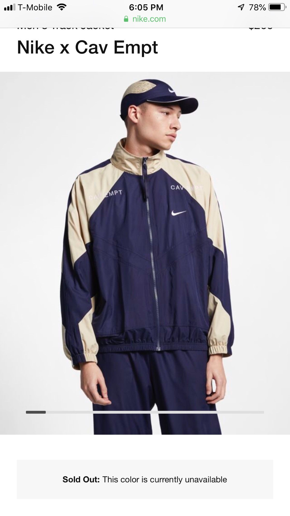 Nike x cav empt track jacket online