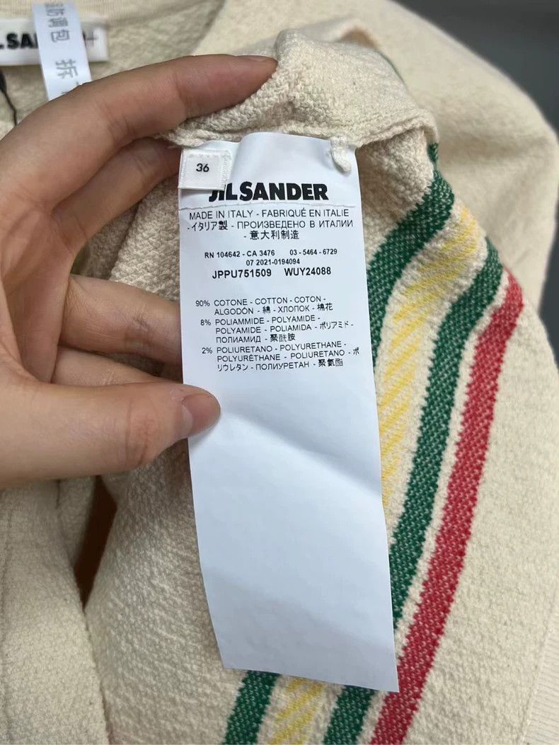 Jil Sander Jil Sander Striped Towel Fabric Short Sleeve-yf Size US S / EU 44-46 / 1 - 3 Thumbnail