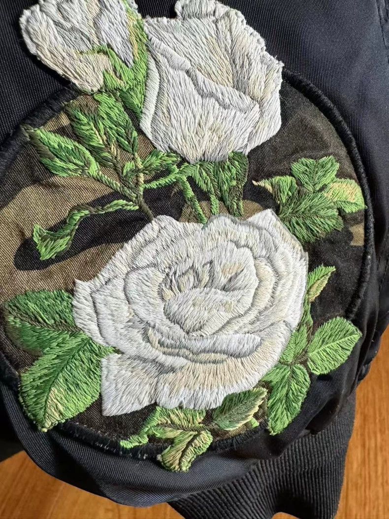 Dior Dior Embroidered Camellia Bomber Jacket-yf Size US L / EU 52-54 / 3 - 6 Thumbnail