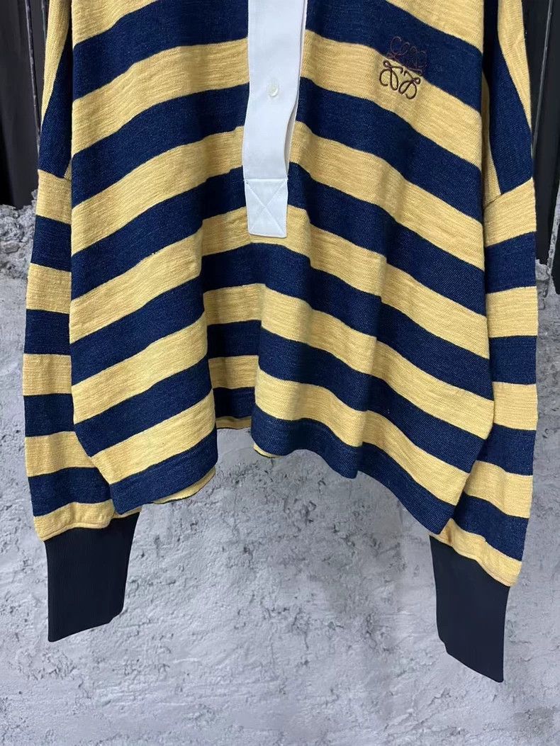 Loewe Loewe Black Yellow Striped Long Sleeve Polo-yf Size US XS / EU 42 / 0 - 4 Thumbnail