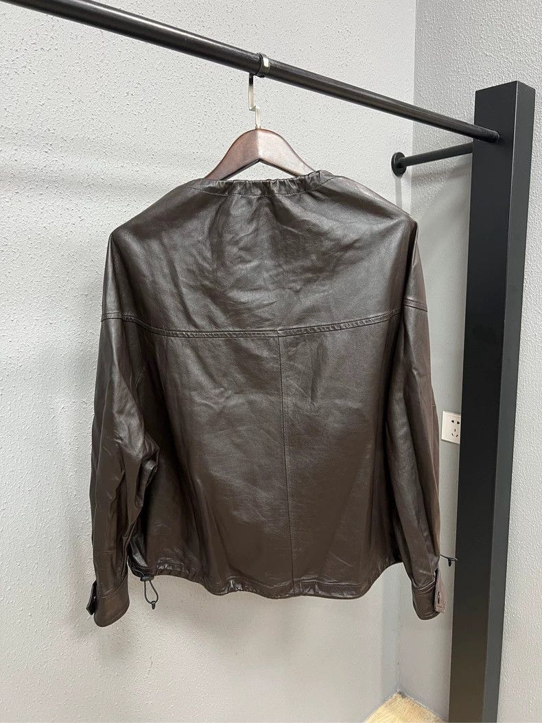 Marni Marni Leather Drawstring Round Neck Jacket-yf Size US S / EU 44-46 / 1 - 2 Thumbnail