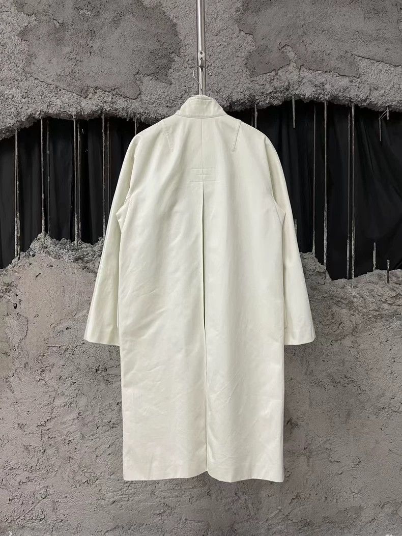 Hermes Hermes White Double Pocket Stand Collar Coat-yf Size US XS / EU 42 / 0 - 2 Thumbnail