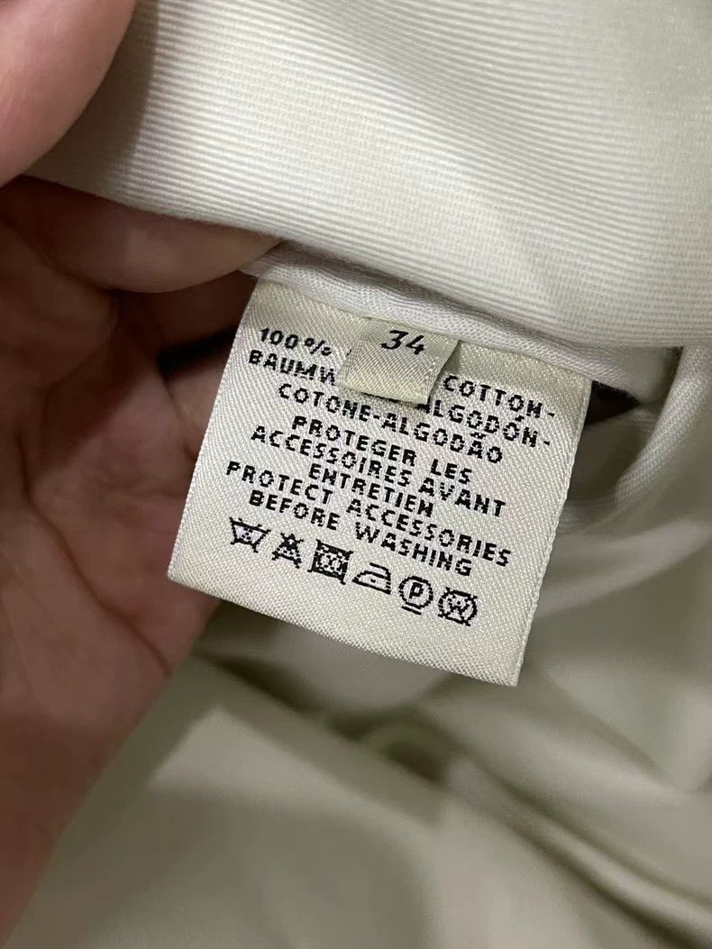 Hermes Hermes White Double Pocket Stand Collar Coat-yf Size US XS / EU 42 / 0 - 6 Thumbnail