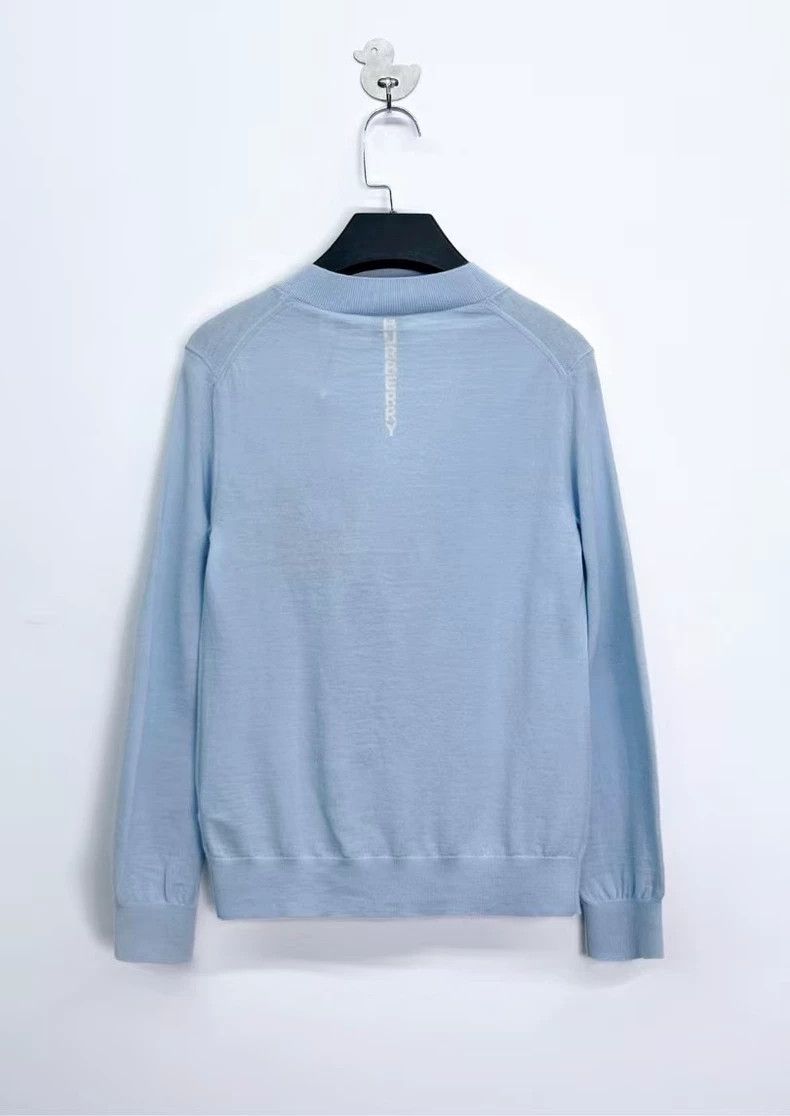 Burberry Burberry Light Blue Logo Cardigan-yf Size US XS / EU 42 / 0 - 2 Thumbnail