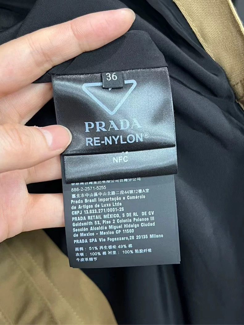 Prada Prada Khaki Canvas Work Jacket with Logo-yf Size US S / EU 44-46 / 1 - 5 Thumbnail
