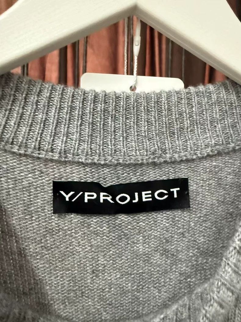 Y/Project Y/project Gray Embroidered Knit Sweater-yf Size US M / EU 48-50 / 2 - 5 Thumbnail