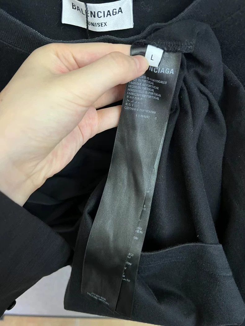 Balenciaga Balenciaga Short Sleeve T-Shirt with Crystal Logo-yf Size US L / EU 52-54 / 3 - 4 Thumbnail