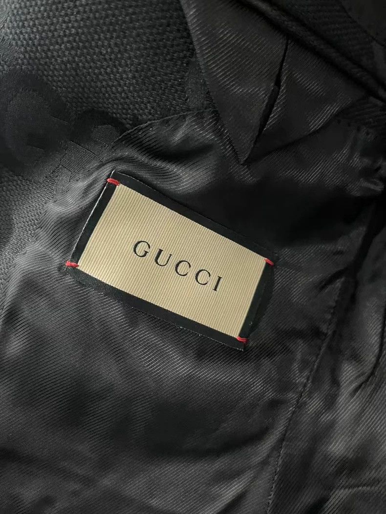 Gucci Gucci Black Logo Print Suit Jacket-yf Size US S / EU 44-46 / 1 - 6 Thumbnail
