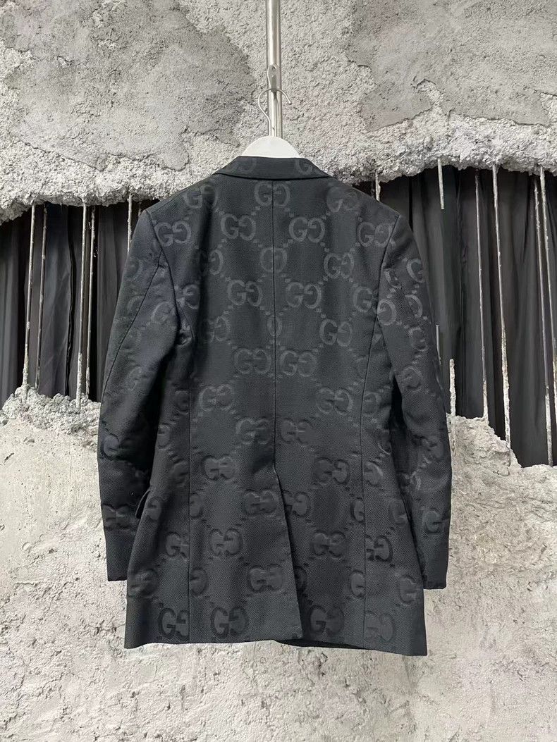 Gucci Gucci Black Logo Print Suit Jacket-yf Size US S / EU 44-46 / 1 - 2 Thumbnail