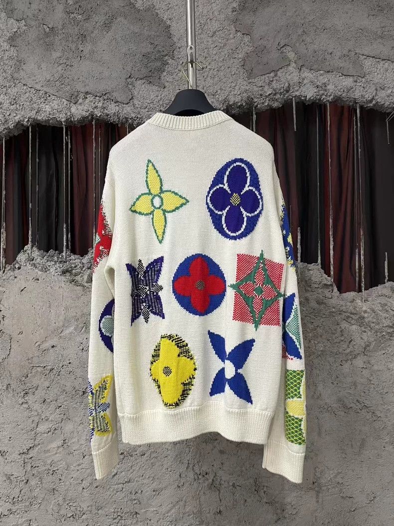 Louis Vuitton Louis Vuitton Colorful Sweater with Flower Patterns-yf Size US L / EU 52-54 / 3 - 2 Thumbnail