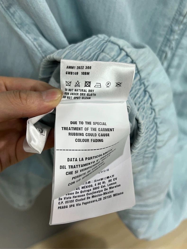 Miu Miu MiuMiu Light Blue Embroidered Denim Jacket-yf Size US S / EU 44-46 / 1 - 5 Thumbnail