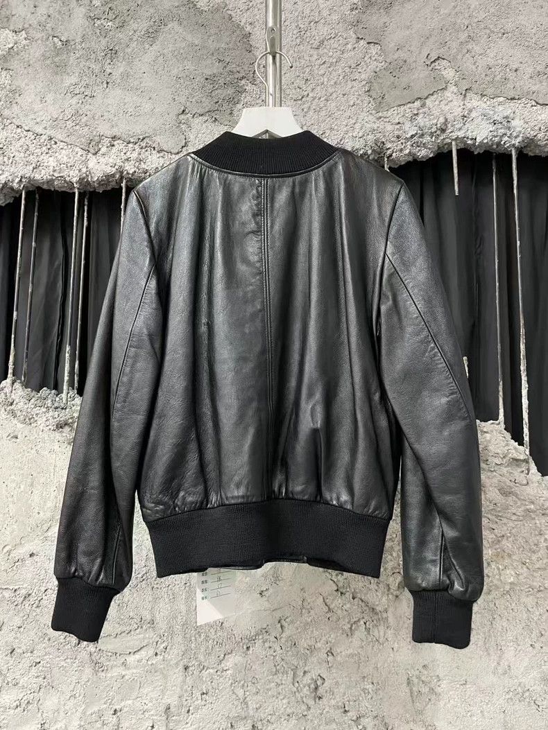 Celine Celine Black Leather Bomber Jacket-yf Size US S / EU 44-46 / 1 - 2 Thumbnail