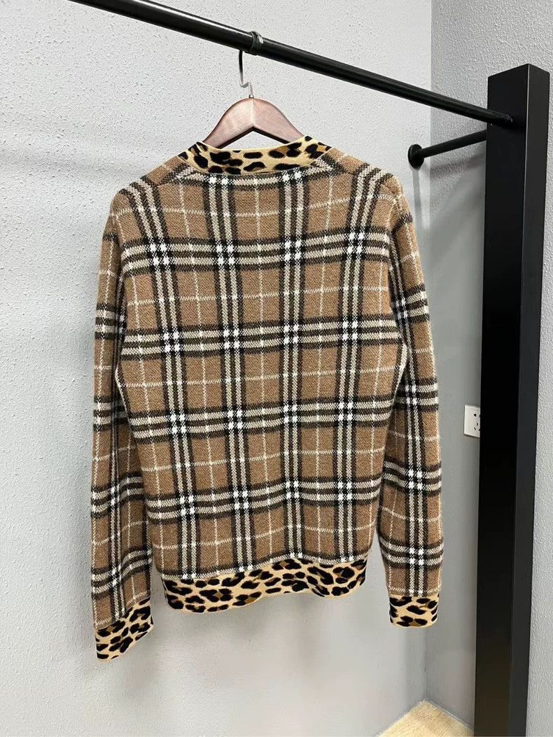 Burberry Burberry Leopard Print Checked Sweater-yf Size US S / EU 44-46 / 1 - 2 Thumbnail