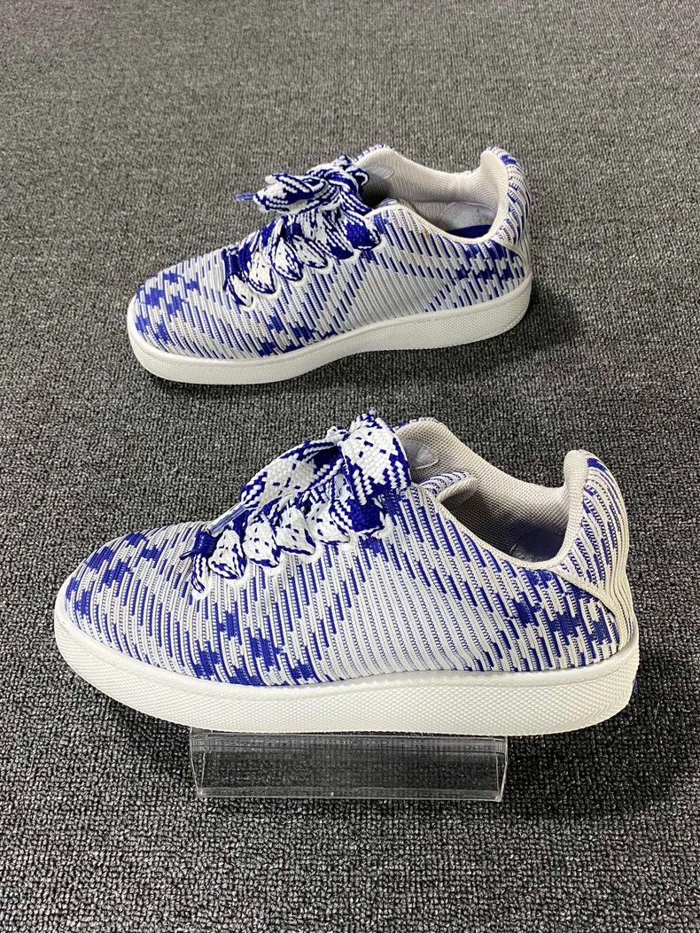 Burberry New Blue and White Check Sports Sneakers-yf Size US 10.5 / EU 43-44 - 2 Thumbnail
