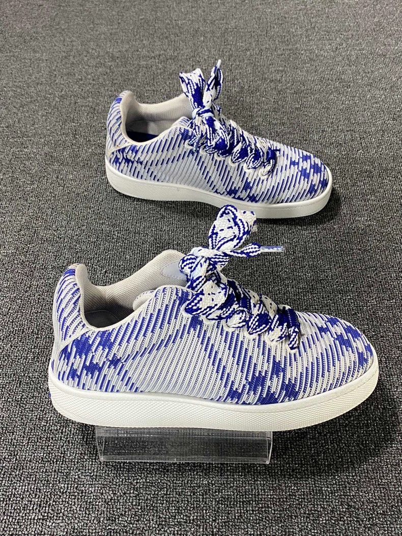 Burberry New Blue and White Check Sports Sneakers-yf Size US 10.5 / EU 43-44 - 3 Thumbnail