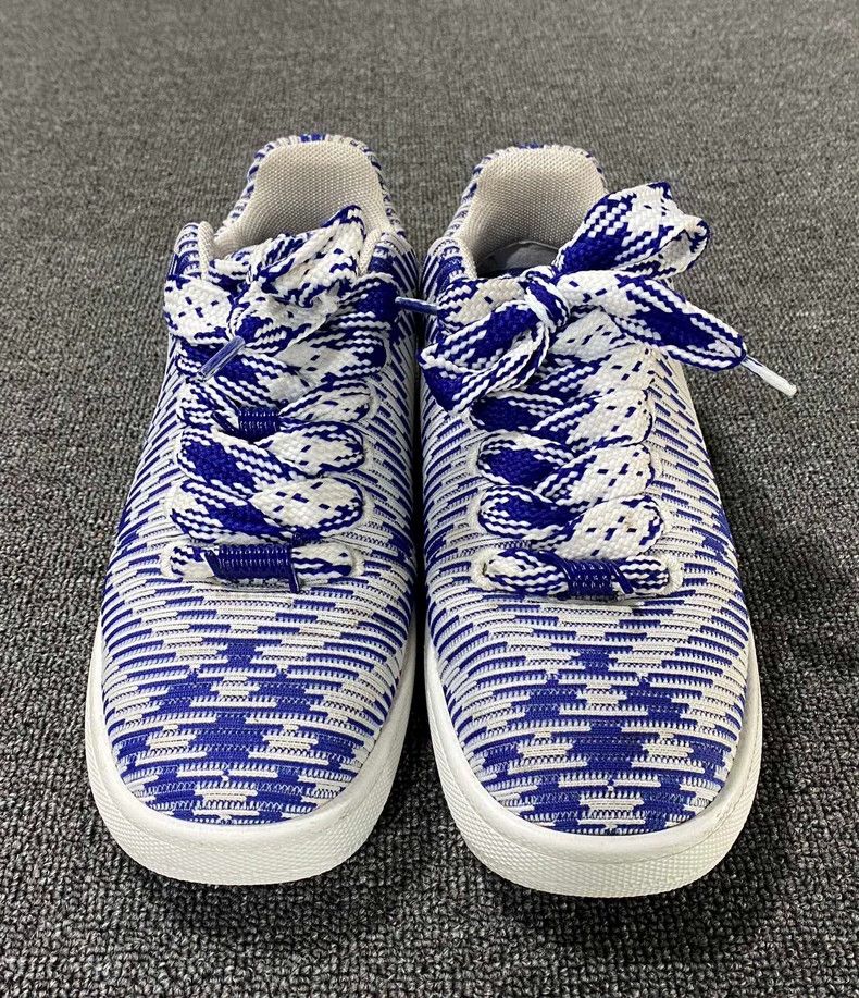 Burberry New Blue and White Check Sports Sneakers-yf Size US 10.5 / EU 43-44 - 4 Thumbnail