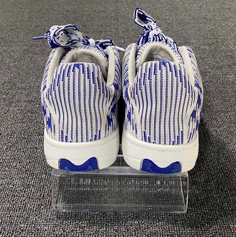 Burberry New Blue and White Check Sports Sneakers-yf Size US 10.5 / EU 43-44 - 5 Thumbnail