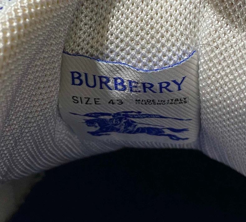 Burberry New Blue and White Check Sports Sneakers-yf Size US 10.5 / EU 43-44 - 8 Thumbnail