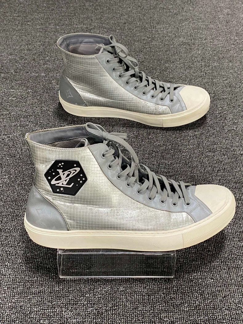 Louis Vuitton Louis Vuitton High-Top Sneakers with Logo-yf Size US 9.5 / EU 42-43 - 3 Thumbnail