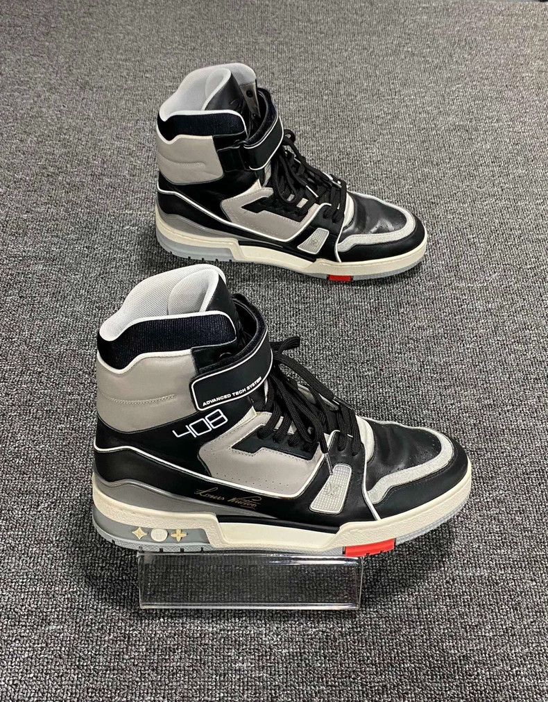 Louis Vuitton High Top Gray Cement Trainers from Louis Vuitton-yf Size US 8.5 / EU 41-42 - 2 Thumbnail
