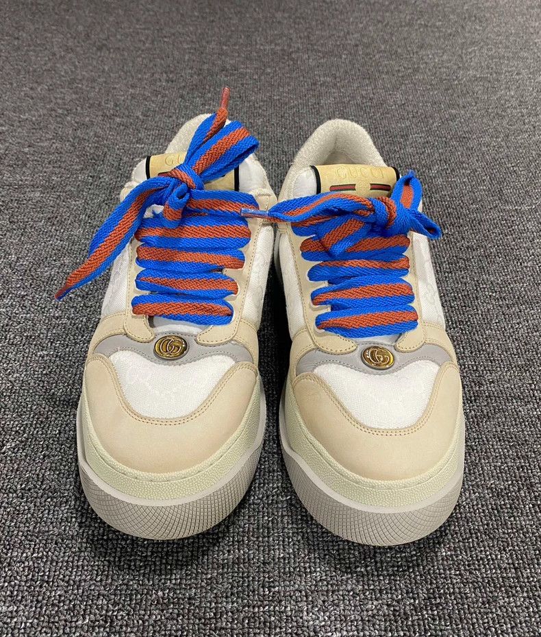 Gucci GUCCI Beige Sneakers with Colorful Laces-yf Size US 9.5 / EU 42-43 - 4 Thumbnail