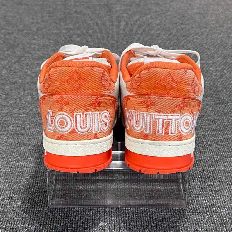 Louis Vuitton Orange and White Louis Vuitton Trainer Sneakers-yf Size US 9 / EU 42 - 5 Thumbnail