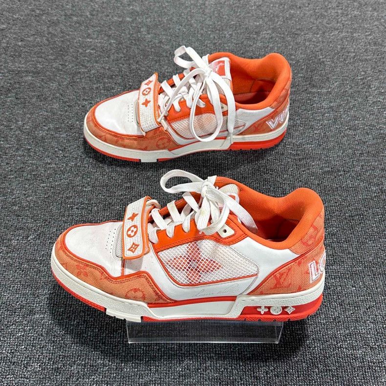 Louis Vuitton Orange and White Louis Vuitton Trainer Sneakers-yf Size US 9 / EU 42 - 2 Thumbnail