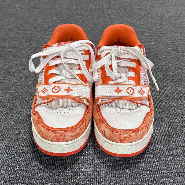 Louis Vuitton Orange and White Louis Vuitton Trainer Sneakers-yf Size US 9 / EU 42 - 4 Thumbnail