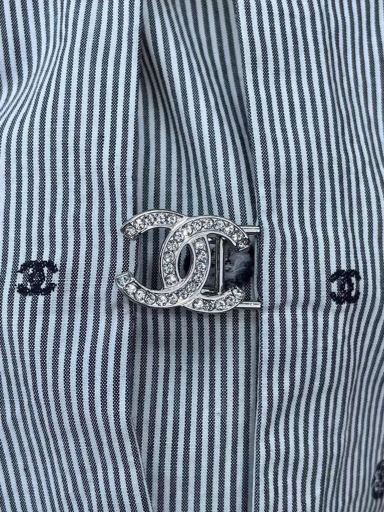 Chanel CHANEL Polka Dot Logo Double C Shirt-yf Size US S / EU 44-46 / 1 - 5 Thumbnail