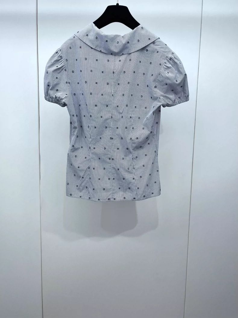 Chanel CHANEL Polka Dot Logo Double C Shirt-yf Size US S / EU 44-46 / 1 - 2 Thumbnail
