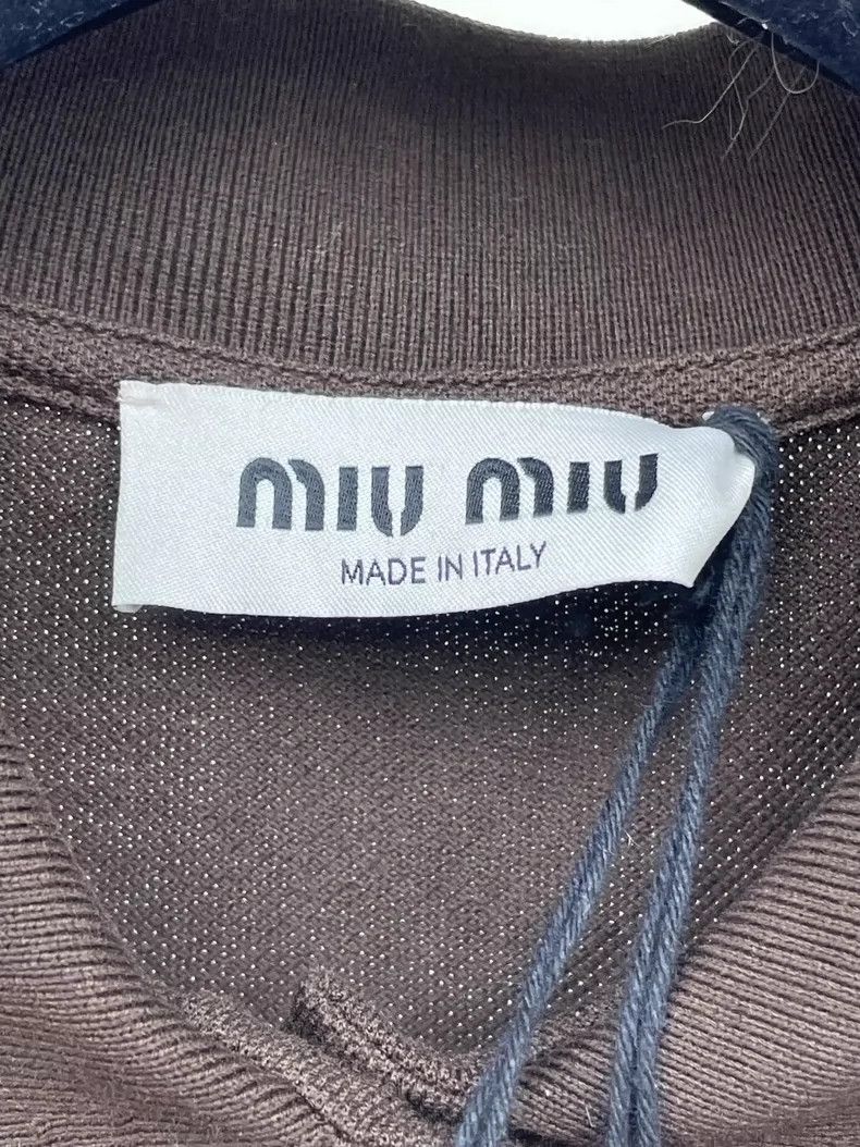 Miu Miu Miu Miu Chocolate Color Polo Shirt-yf Size US XS / EU 42 / 0 - 8 Thumbnail