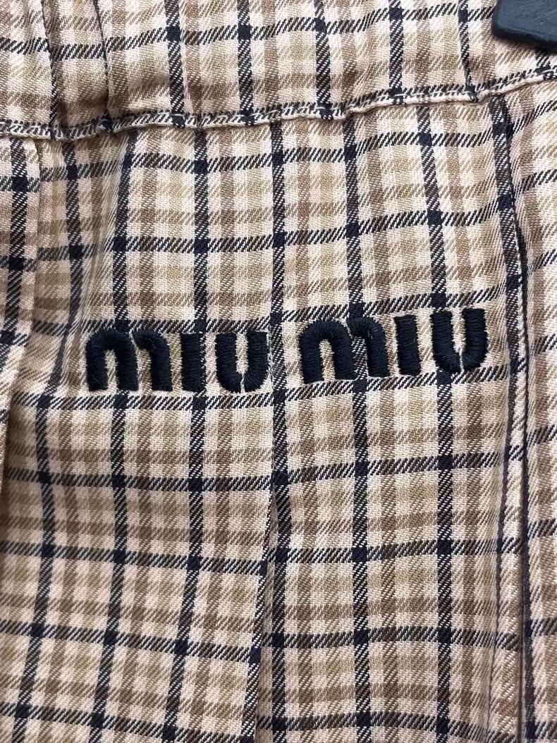 Miu Miu Miu Miu Plaid Shirt and Pleated Skirt Set-yf Size US 36 / EU 52 - 5 Thumbnail