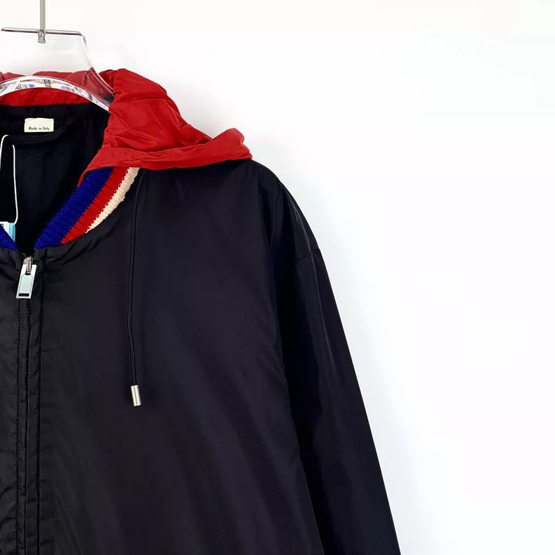 Gucci Gucci Black Logo Printed Hooded Jacket-yf Size US L / EU 52-54 / 3 - 3 Thumbnail