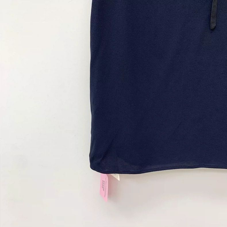 Miu Miu MiuMiu Navy Blue Sleeveless Shirt with Bow-yf Size US M / EU 48-50 / 2 - 4 Thumbnail