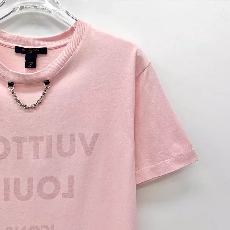 Louis Vuitton Louis Vuitton Pink Logo Cotton T-Shirt Large-yf Size US L / EU 52-54 / 3 - 3 Thumbnail