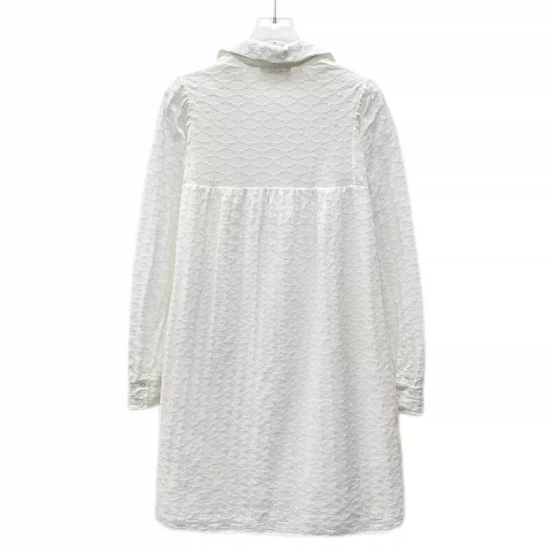 Celine Celine White Long Sleeve Cotton Dress-yf Size US XS / EU 42 / 0 - 2 Thumbnail