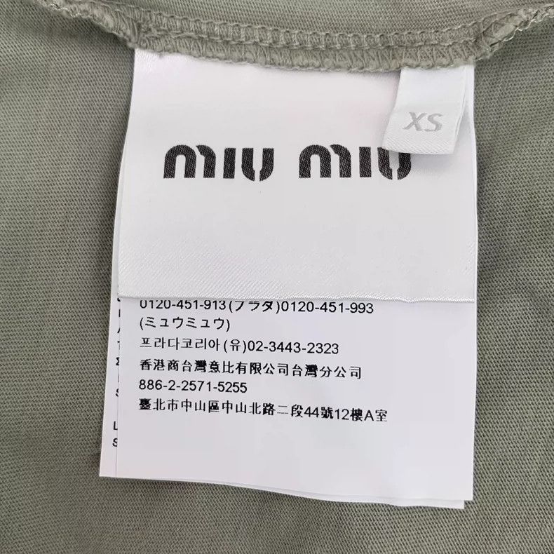 Miu Miu MiuMiu Color Block Cotton T-Shirt XS-yf Size US XS / EU 42 / 0 - 6 Thumbnail