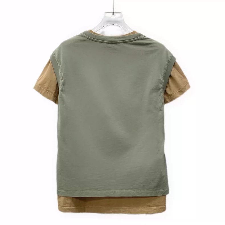 Miu Miu MiuMiu Color Block Cotton T-Shirt XS-yf Size US XS / EU 42 / 0 - 2 Thumbnail