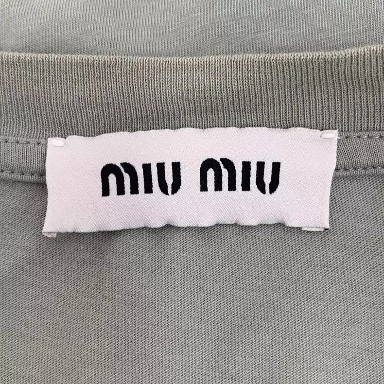 Miu Miu MiuMiu Color Block Cotton T-Shirt XS-yf Size US XS / EU 42 / 0 - 5 Thumbnail