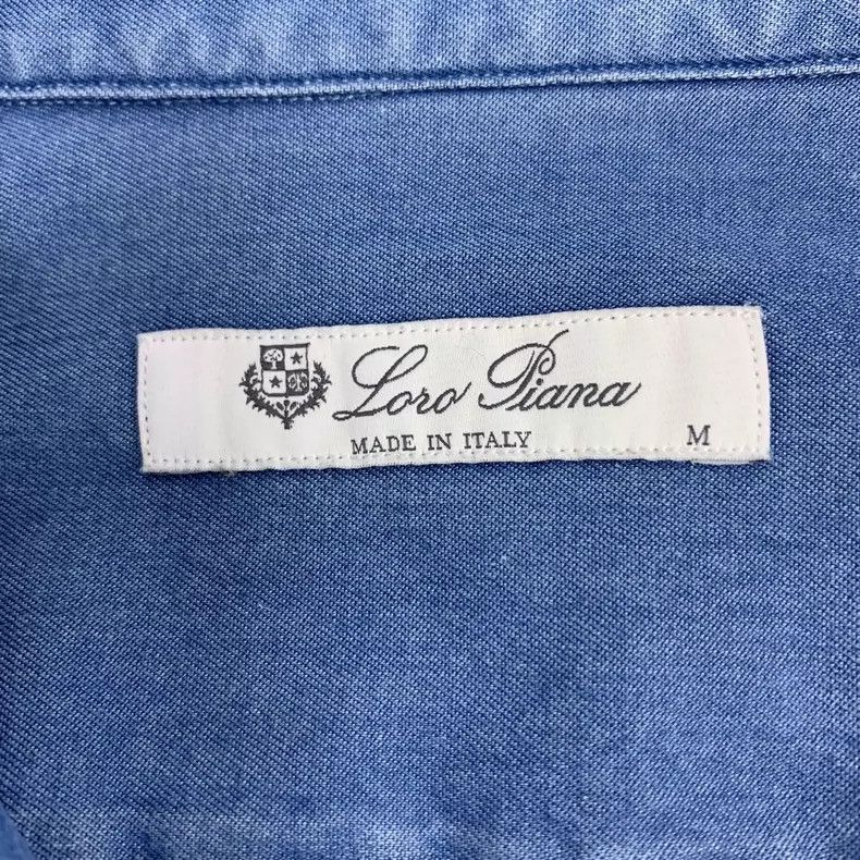 Ermenegildo Zegna Loro Piana Blue Cotton Long Sleeve Shirt-yf Size US M / EU 48-50 / 2 - 5 Thumbnail