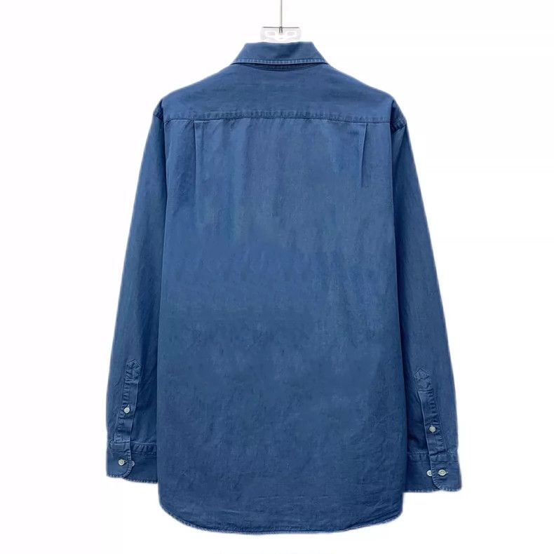 Ermenegildo Zegna Loro Piana Blue Cotton Long Sleeve Shirt-yf Size US M / EU 48-50 / 2 - 2 Thumbnail